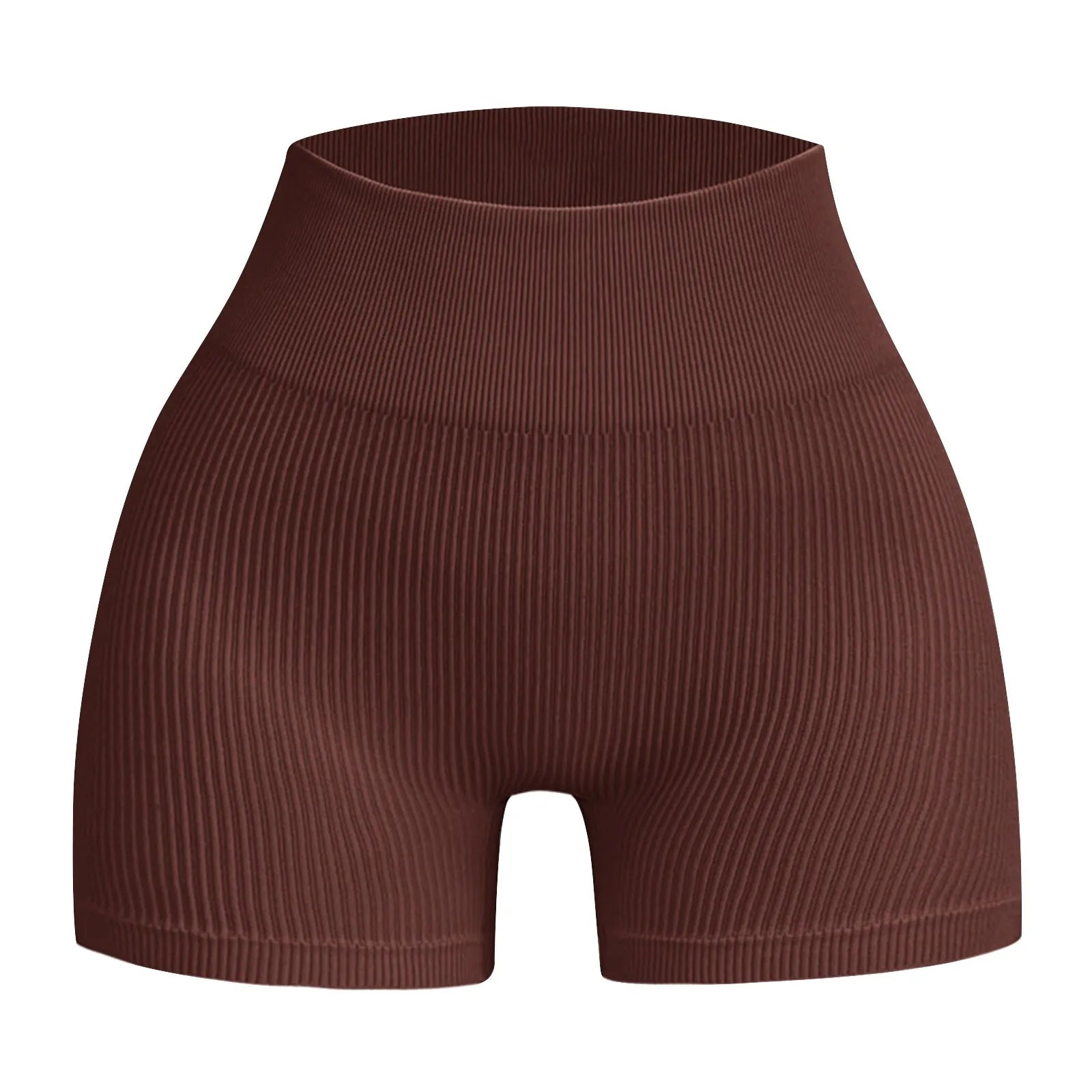 Women's High Waist Ribbed Seamless Yoga Shorts Squat Proof Hip Lifting Fitness Workout Running Sports Gym Leggings Sale