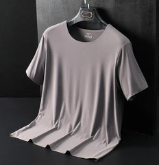Summer Men Ice Breathable t shirt thin Quick dry short sleeve large size 9XL 10XL elasticity sports tees tops soft Comfortable