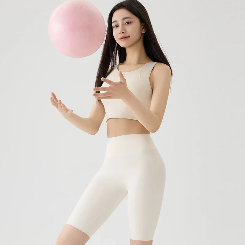 Summer Thin Seamless Sharkskin Cycling Shorts Women Tight Elastic Sport Fitness Running Biker Shorts Slim Gym Yoga Shorts