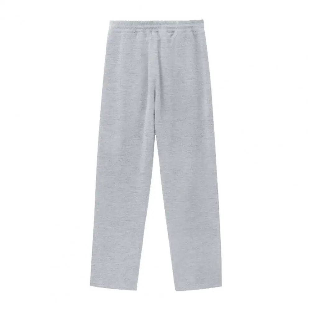 Casual Streetwear Men's Trendy Side Breasted Design Baggy Pants Spring Autumn Men's Straight Leg Drawstring Sweatpants