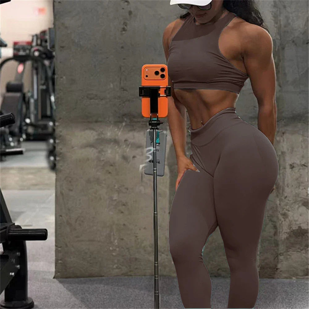 Nologo D-Dynamic Racer Bra Orchid Dusk Yoga Set Sage Seamless Back Legging Ribbed Underband Fitness Shorts Gym Active Wear