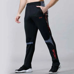 Simplicity Trend Summer Casual Pants Men Elastic Waist Letter Zipper Pockets Sports Breathable Quick Dry Pencil Trousers