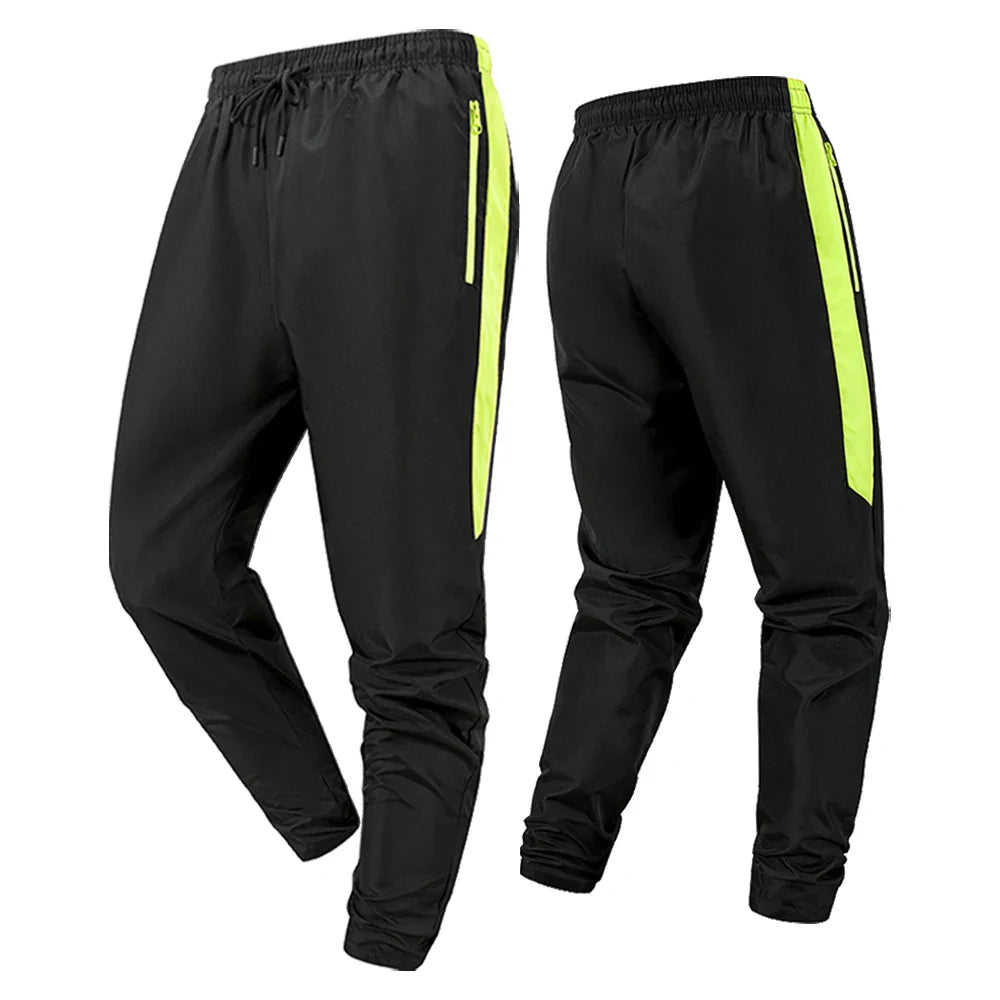 Men's Side Stripe Color Block Track Pants with Elastic Drawstring Solid Color Casual Athletic Joggers for Gym & Daily Gym