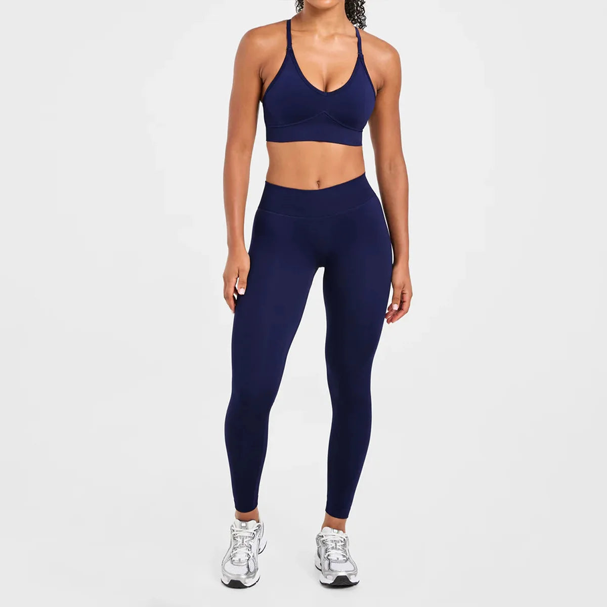 Seamless Yoga Set Gym Suits With Shorts Crop Top Bra Women's Pants 2 Pieces Set Running Workout Outfit Fitness Clothing