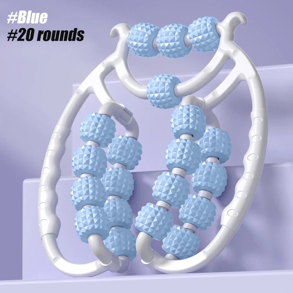 20 Wheel Annular Leg Clamp Massager Body Slimming Roller Massage for Body Massager Relax