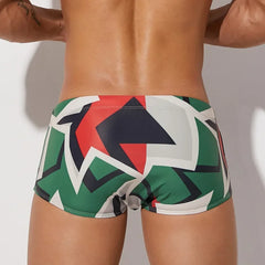 Seabean Men's Swimming Trunks Young Men Big Boy Swimsuit Swim Shorts Contrast Color Man Beach Board Surf Bathing Suit Sport Wear