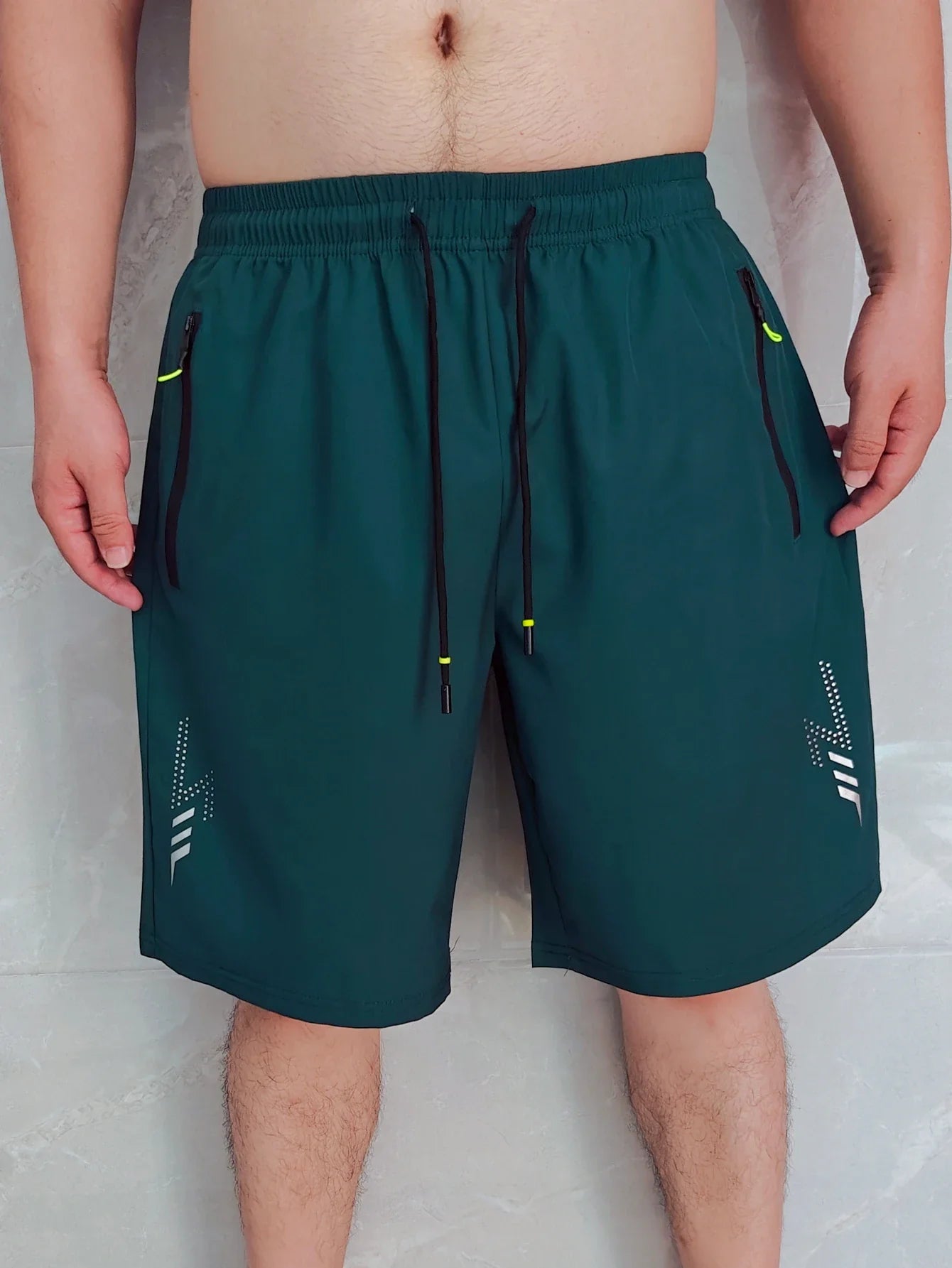 [USA Size] Men'S Beach Quick Dry Running Sports Board Black Shorts Summer Casual Classic Oversize Pants