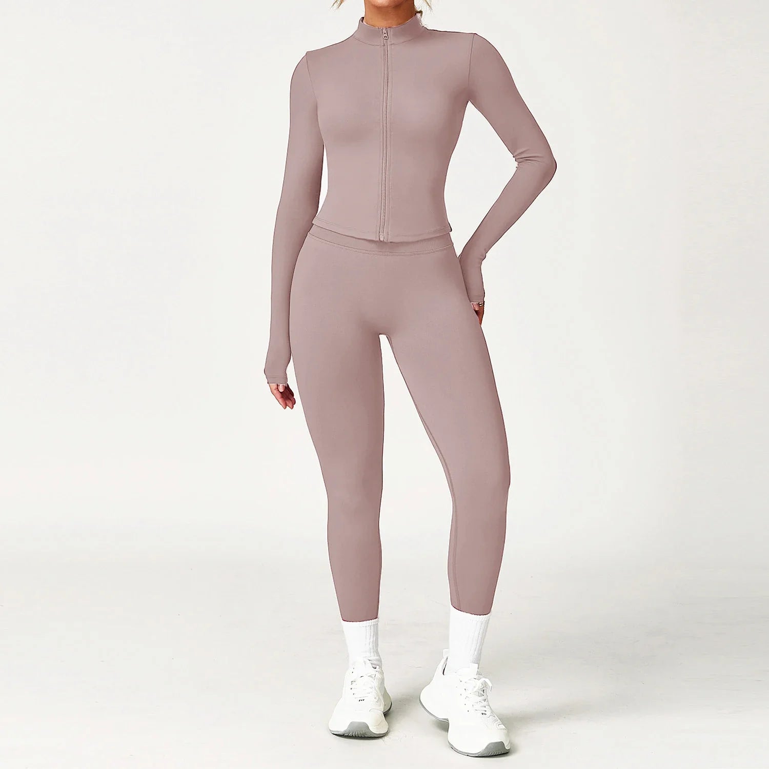 1/2PCS Sportswear Dynamic Twist Women Tracksuits Yoga Set Gym Fitness Jacket Sports Bra Gym Scrunch Leggings Active Wear