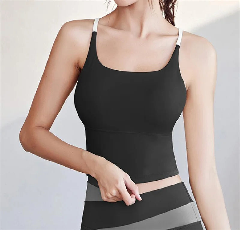 Yoga Crop Top Build In Cups Gym Crop Top Fitness Crisscross Back yoga Bras Fitness Crop Gym Tops Upgrade Soft Fabric