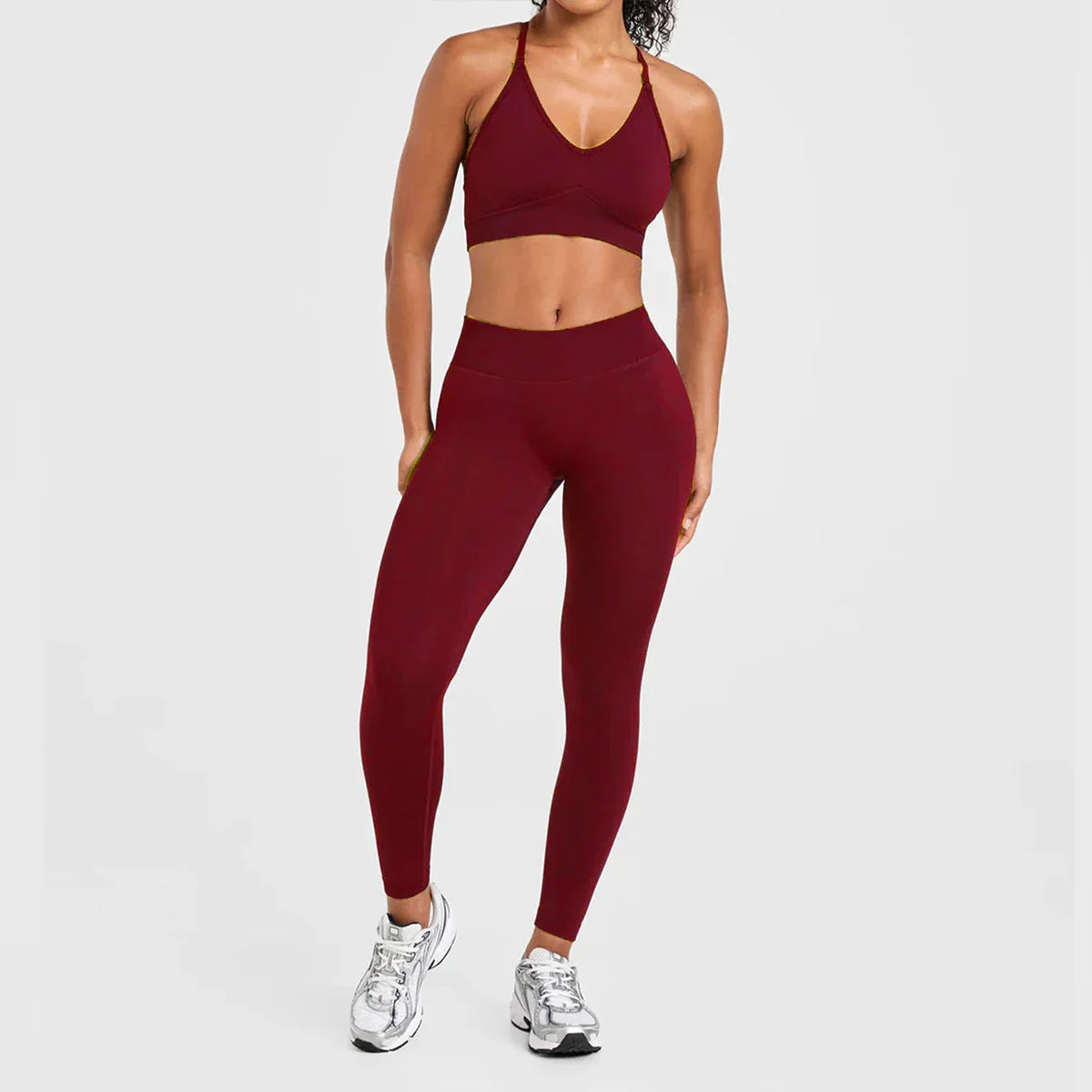 Seamless Yoga Set Gym Suits With Shorts Crop Top Bra Women's Pants 2 Pieces Set Running Workout Outfit Fitness Clothing