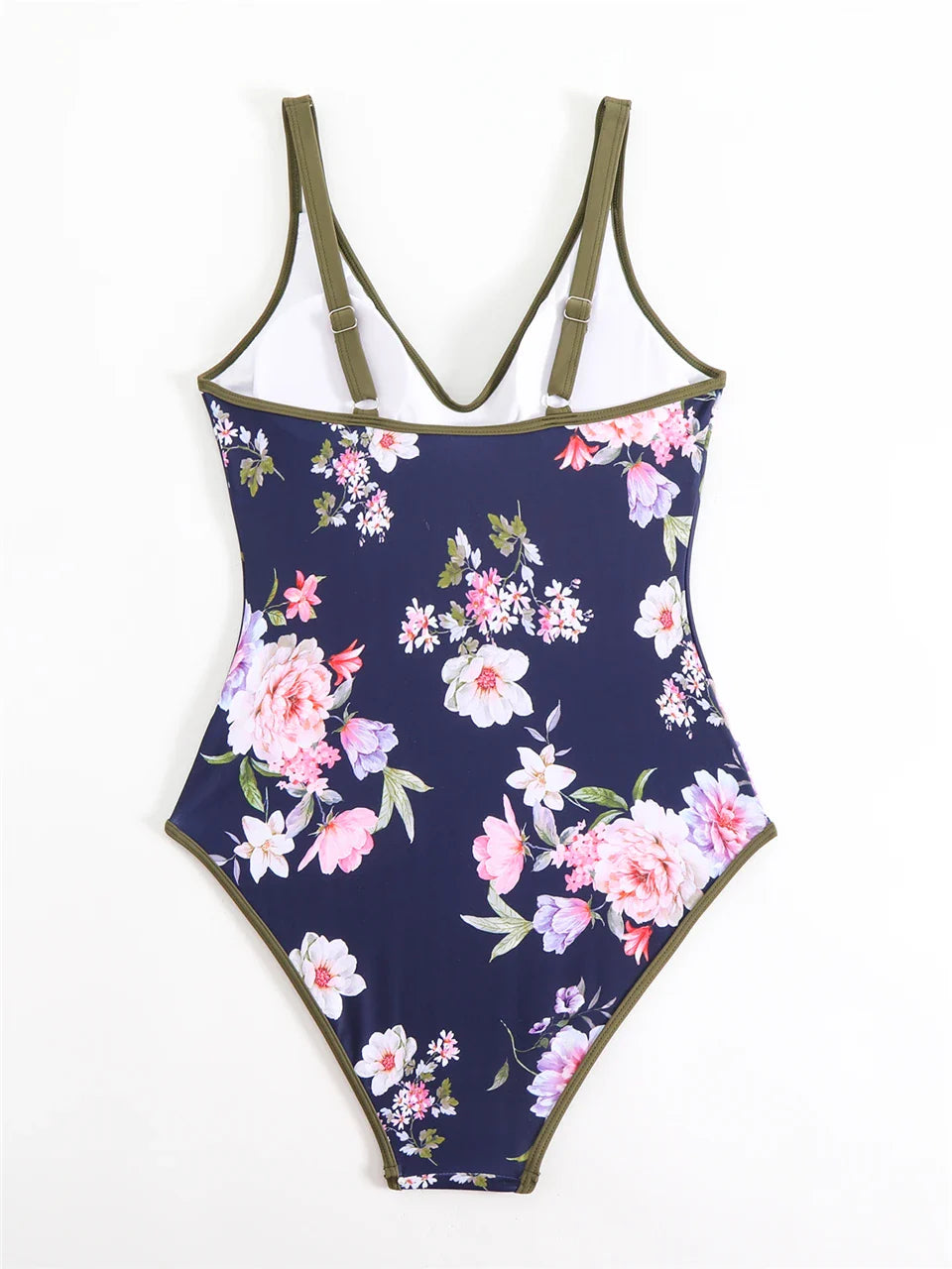 Floral Print One Piece Swimsuit Women Fashion Conservative Swimwear Female Bathing Swimming Bodysuit Beach Wear Summer