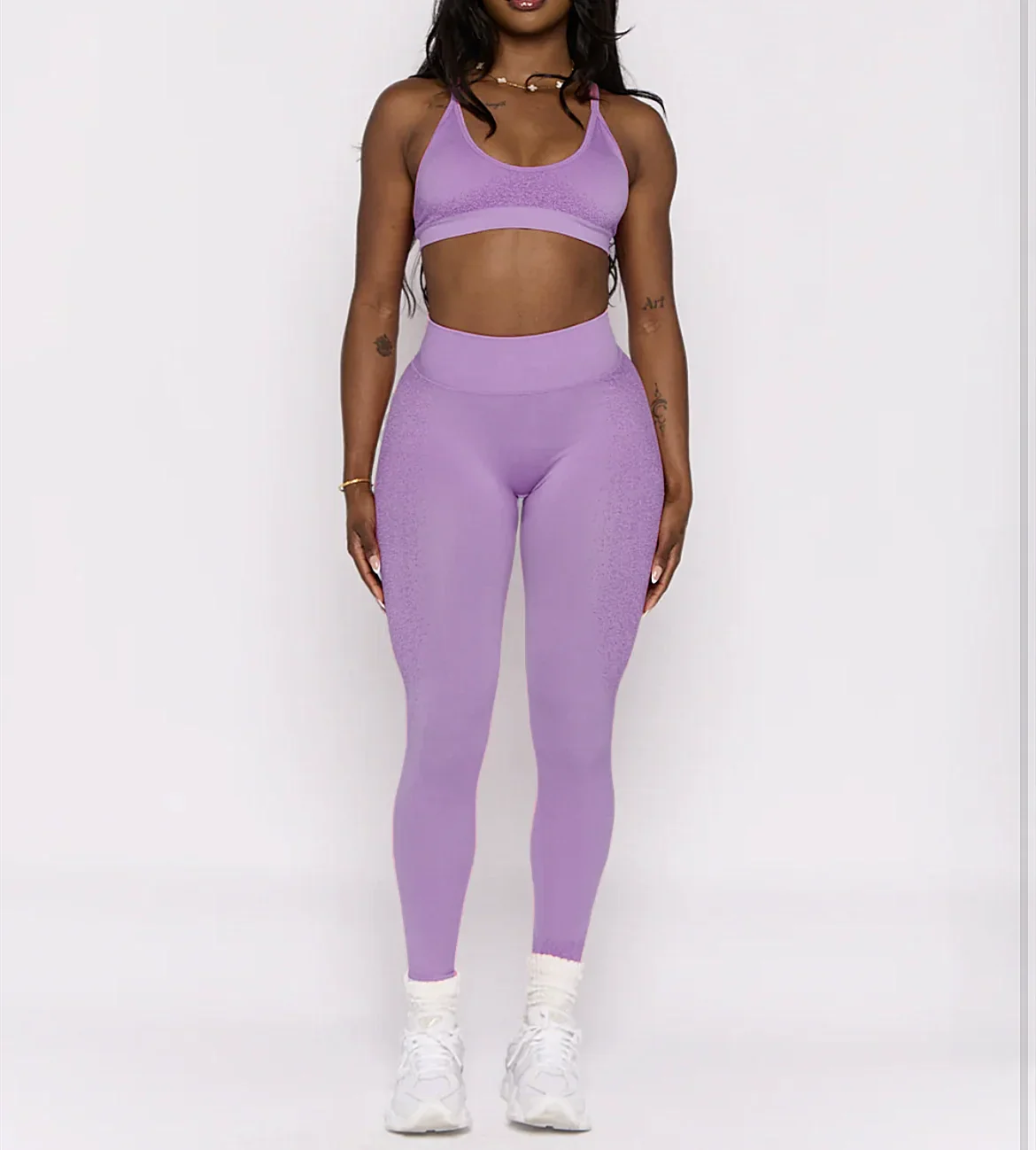 2PCS Pad Women Sport Sets Push Up Yoga Pants Hollow Back Gym Fitness Bra Workout Running Leggings, Seamless Sets