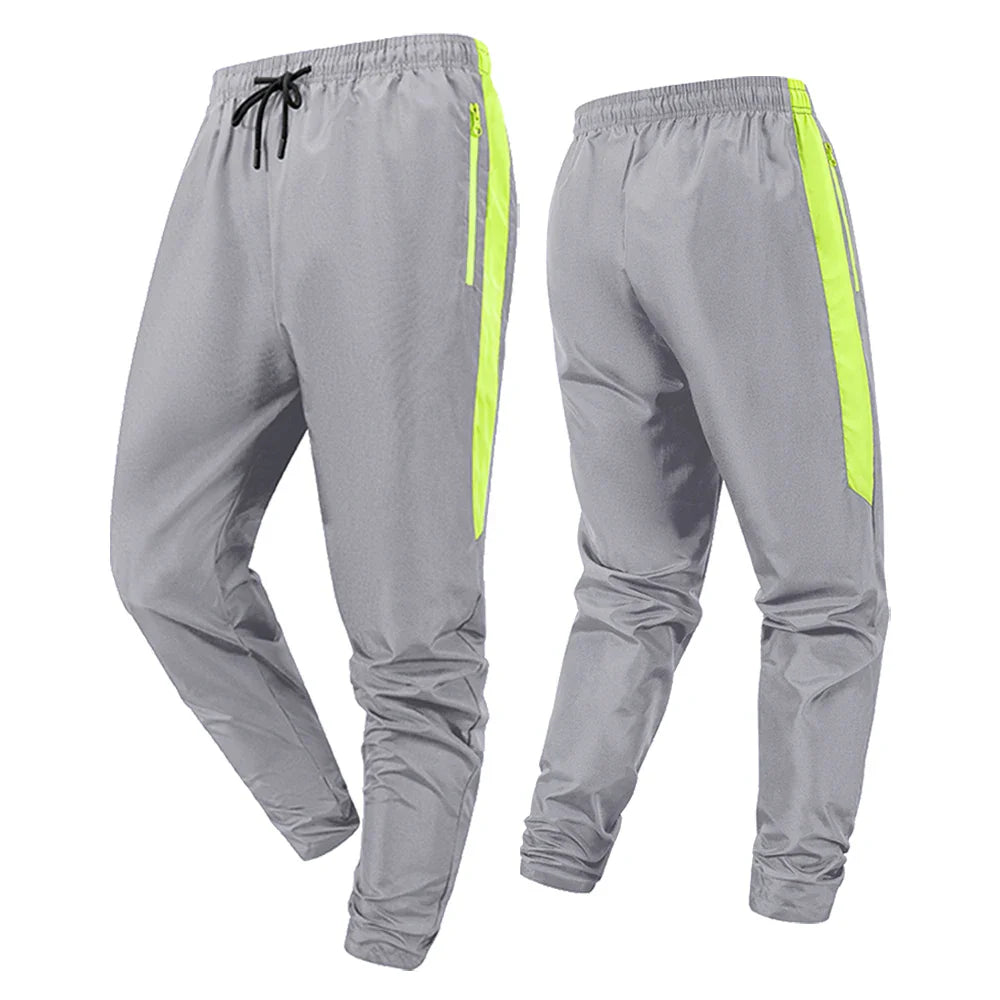 Men's Side Stripe Color Block Track Pants with Elastic Drawstring Solid Color Casual Athletic Joggers for Gym & Daily Gym