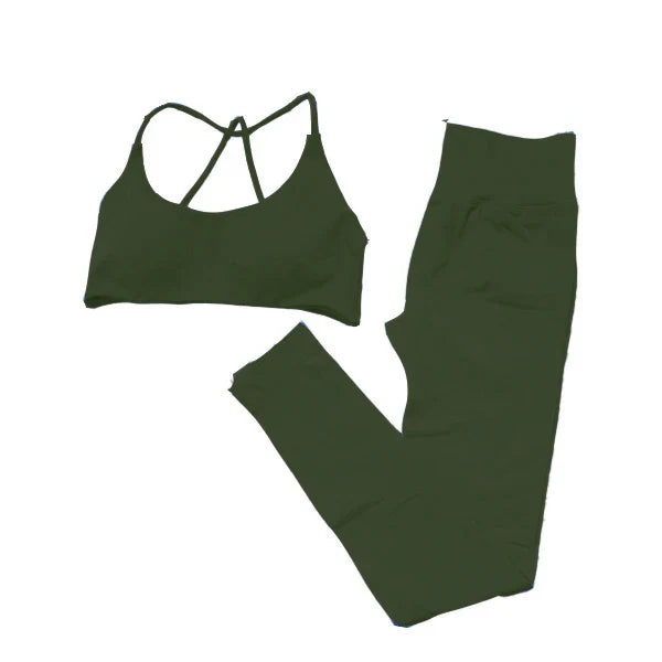 1/2PCS Sportswear Dynamic Twist Women Tracksuits Yoga Set Gym Fitness Jacket Sports Bra Gym Scrunch Leggings Active Wear