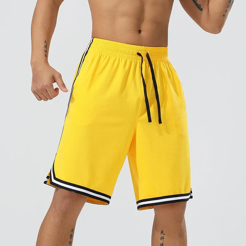 Men's Summer Jogging Sweatpants Fitness Training Short Bodybuilding Scanties Lightweight Loose Fitting Lace Up Gym Shorts