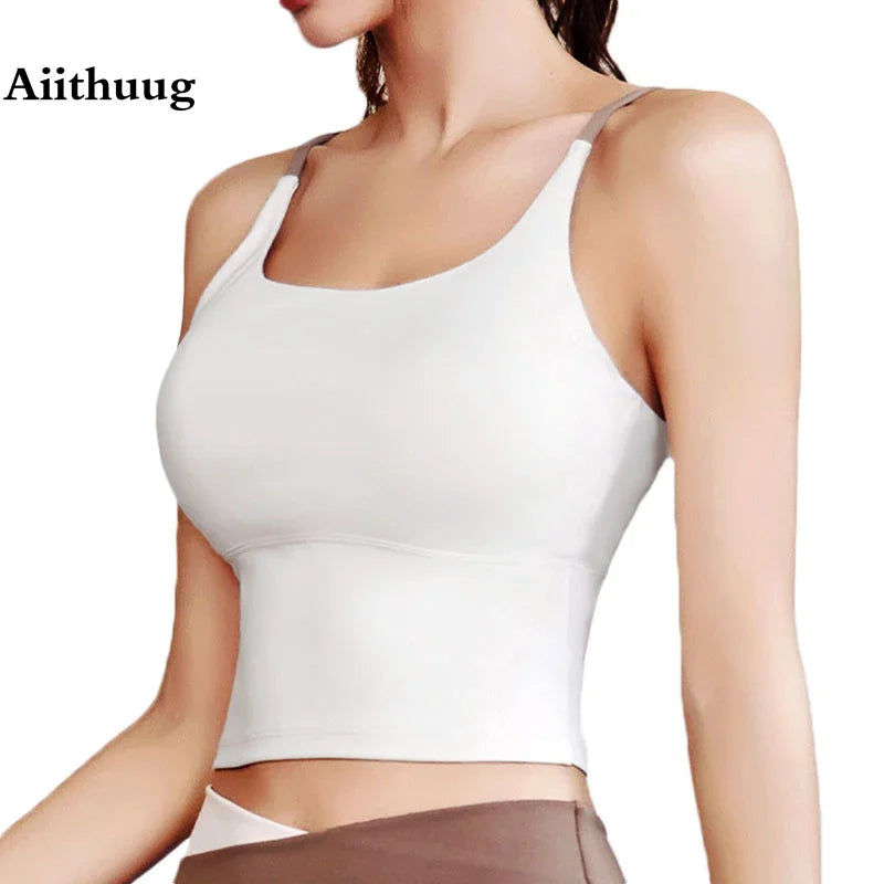 Yoga Crop Top Build In Cups Gym Crop Top Fitness Crisscross Back yoga Bras Fitness Crop Gym Tops Upgrade Soft Fabric