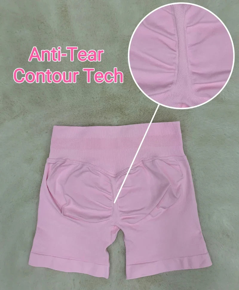 Recoil 5" Anti-Tear Scrunch Tech Booty Gym Yoga Sport Shorts Active Fitness Contour Shorts Workout Shorts for Women