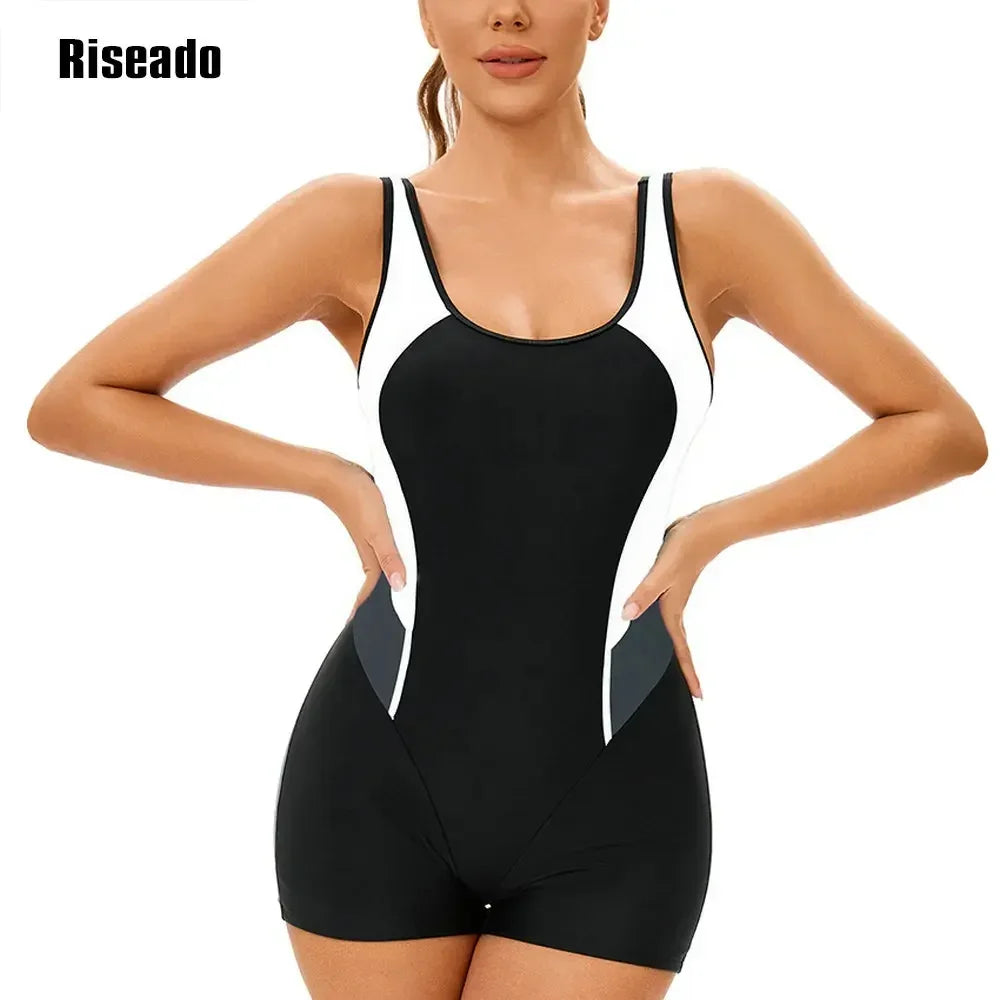 Women's One Piece Slimming Swimwear Beach Bathing Suit Indoor Pool Korea Swimsuit
