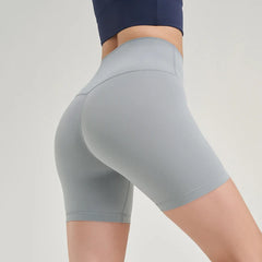 Nylon Women's Shorts Gym Yoga Shorts Leggings High Waist Elastic Tight Breathable No Awkward Lines Women's Cycling Shorts