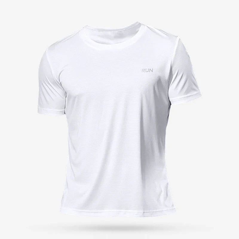 Mens Short Sleeve Sport t Shirt Quick Dry Running t-Shirt Breathable Fitness Shirt Top Ice Silk Gym Football Jerseys Man Clothes