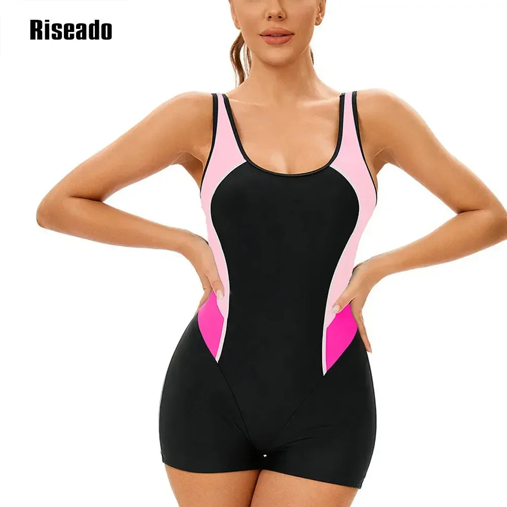 Women's One Piece Slimming Swimwear Beach Bathing Suit Indoor Pool Korea Swimsuit