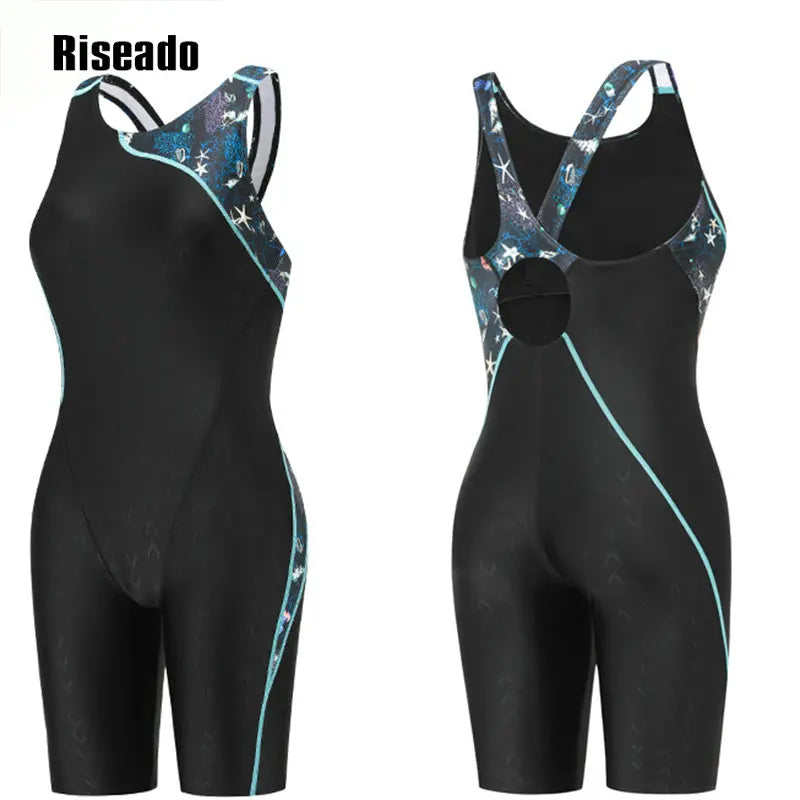 Women's One Piece Swimwear Racerback Bodysuit UV Protection Chlorine Resistant Anti-Pilling Boyleg Swimsuit for Young Girls