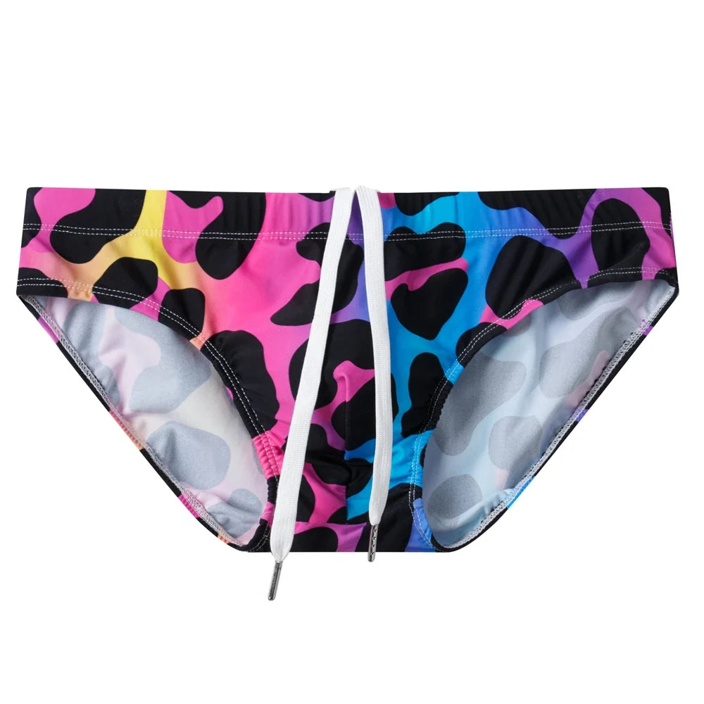 Colourful Design Bright Colour Options Briefs Swimwear Beach Short Swimsuit