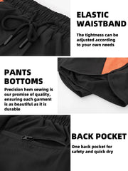 Men's Running Shorts with Zipper Pockets, Black Athletic Shorts for Men Gym Shorts with Liner