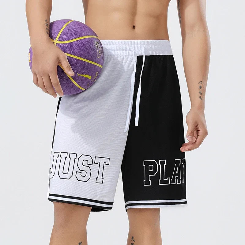Men's Summer Jogging Sweatpants Fitness Training Short Bodybuilding Scanties Lightweight Loose Fitting Lace Up Gym Shorts