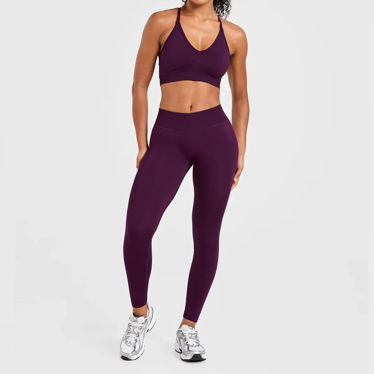 Seamless Yoga Set Gym Suits With Shorts Crop Top Bra Women's Pants 2 Pieces Set Running Workout Outfit Fitness Clothing