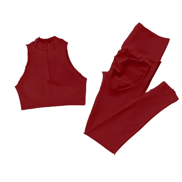 Seamless Dynamic High Neck Yoga Set Belly Bra Scrunch Women Workout Shorts Fitness Legging Sport Pant Active Wear