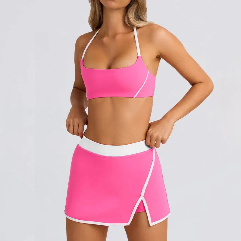 Set Two Piece Tennis Skirt Sets Women Mini Skirt Set Going Out Golf Skort Athletic Skirt Pickleball Outfit