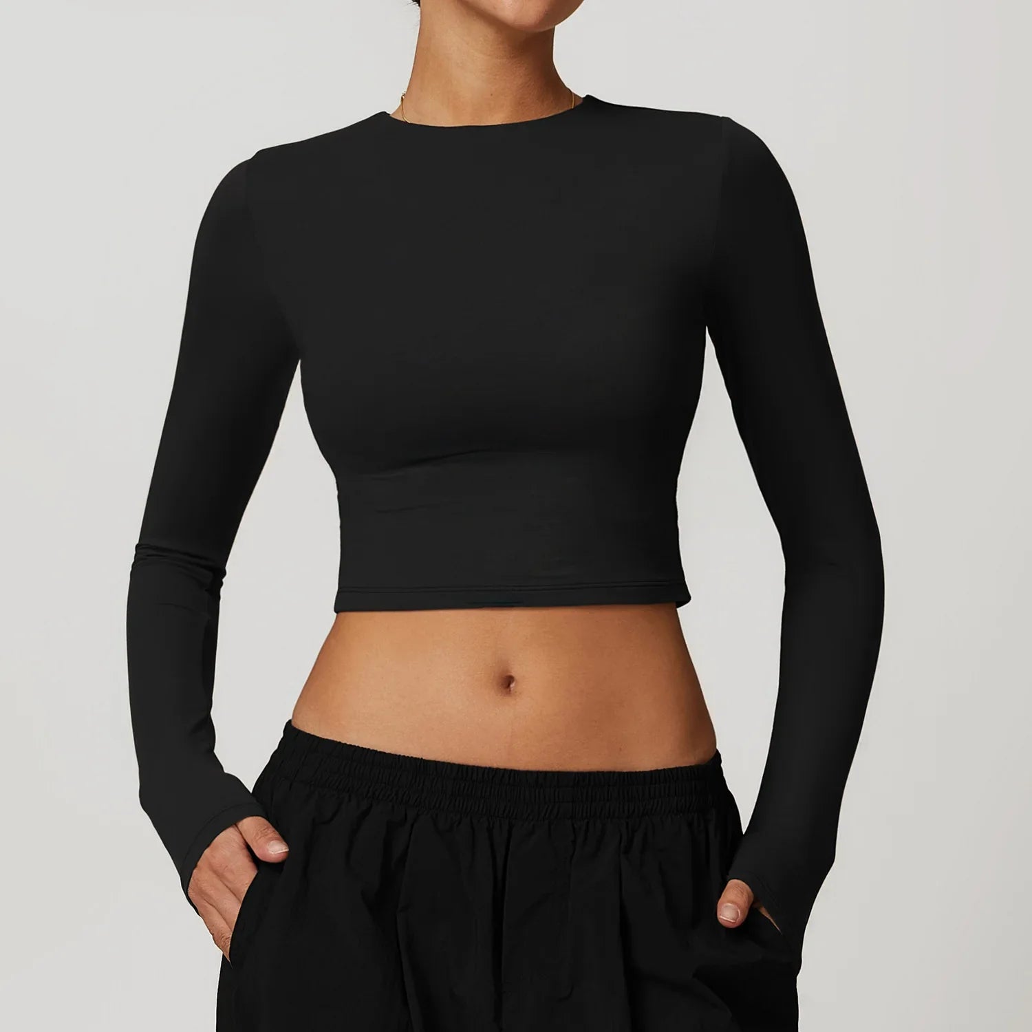 Sports Workout Crop T Shirt Long Sleeve Gym Top Fitness Running Breathable Gym Clothing Sportswear Women Quick Dry Yoga Tops