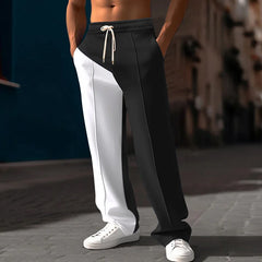 24 Cross-border Men's Straight Color Matching Casual Oversize Versatile Pants Loose Trousers