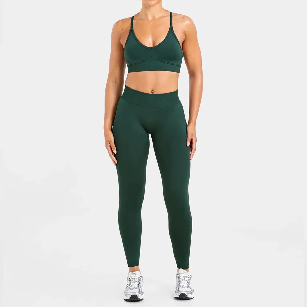 Seamless Yoga Set Gym Suits With Shorts Crop Top Bra Women's Pants 2 Pieces Set Running Workout Outfit Fitness Clothing