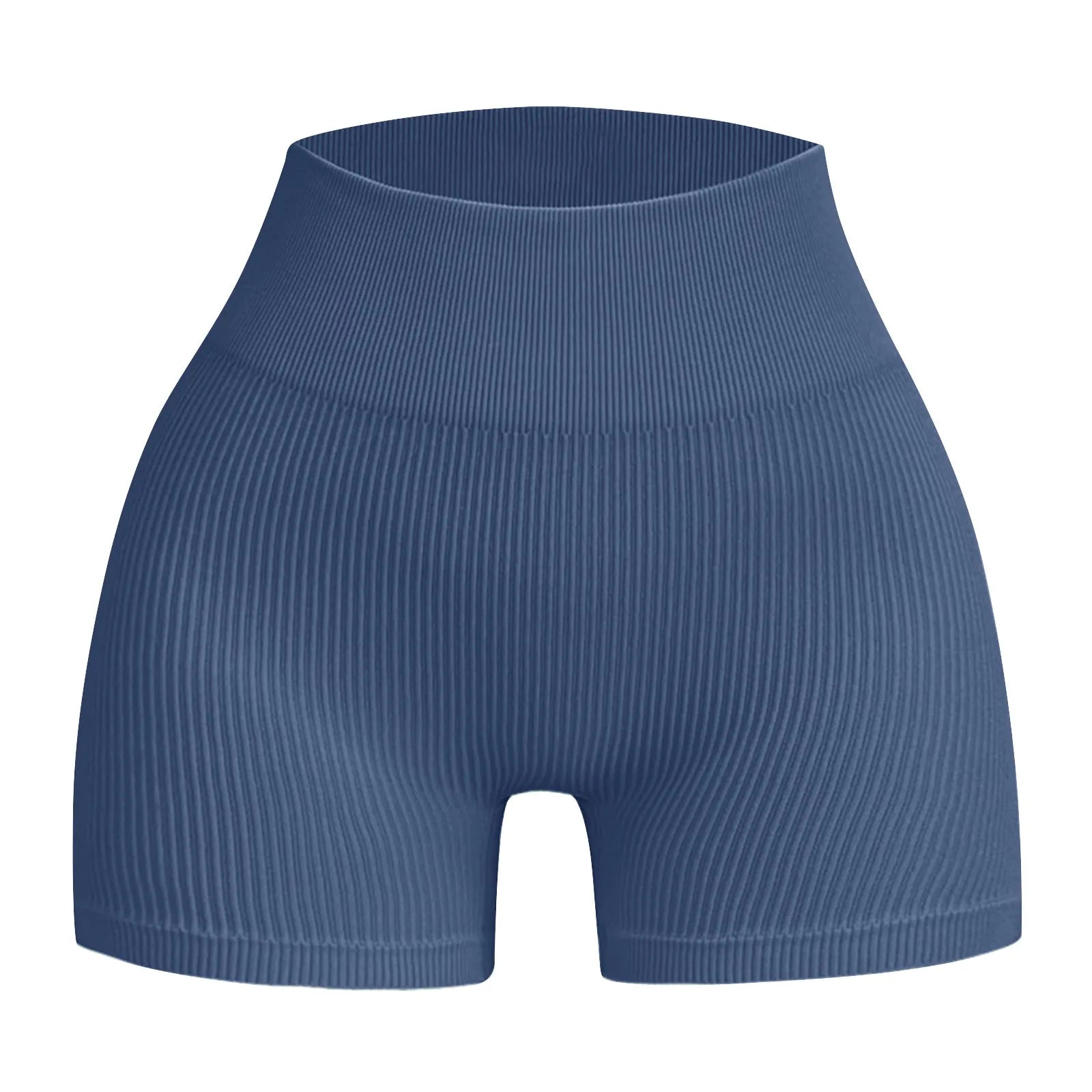 Women's High Waist Ribbed Seamless Yoga Shorts Squat Proof Hip Lifting Fitness Workout Running Sports Gym Leggings Sale