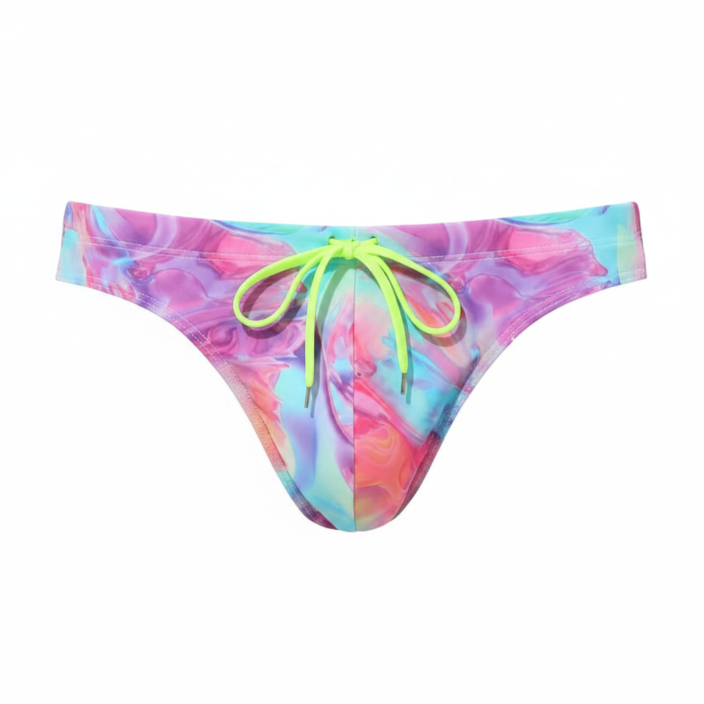 Fashion Print Swimwear Mens Swim Briefs Low Waist Men Swimming Trunk Shorts Pool Men's Bathing Suit Beach Surfing Man Swimsuit