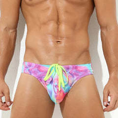 Fashion Print Swimwear Mens Swim Briefs Low Waist Men Swimming Trunk Shorts Pool Men's Bathing Suit Beach Surfing Man Swimsuit