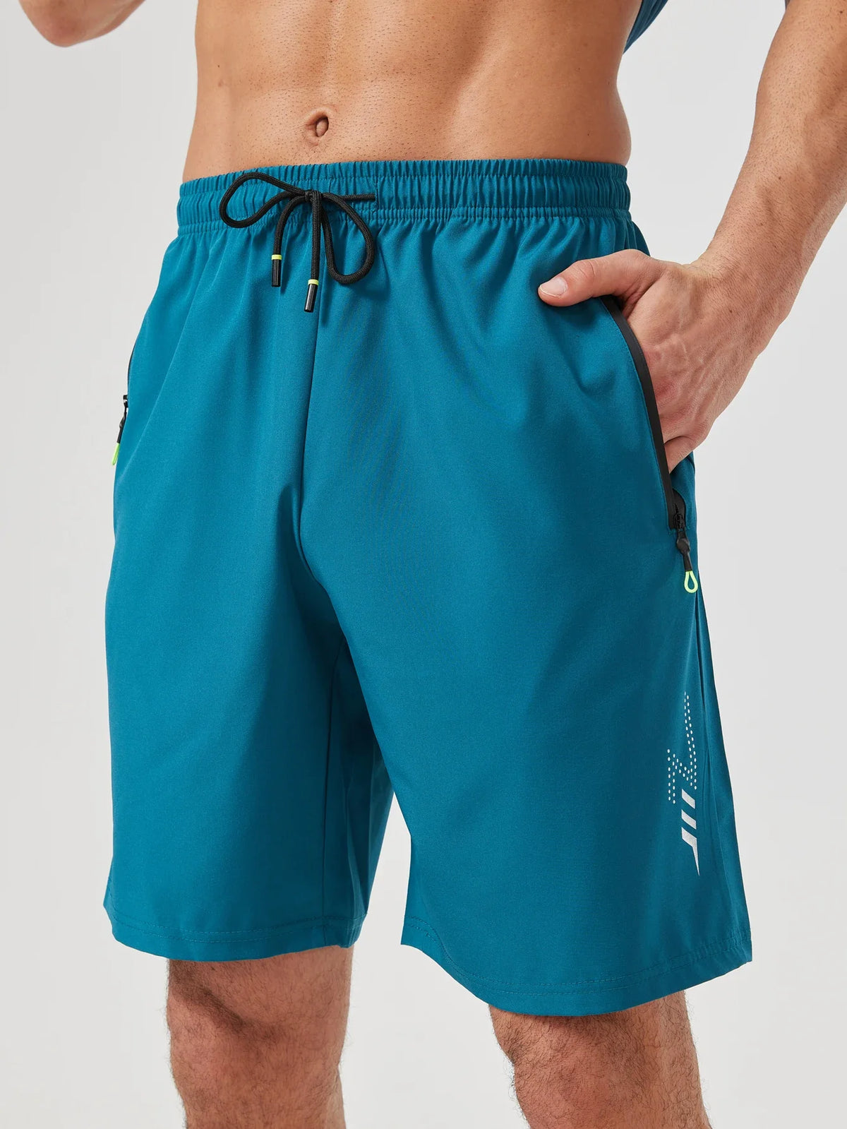 [USA Size] Men'S Beach Quick Dry Running Sports Board Black Shorts Summer Casual Classic Oversize Pants