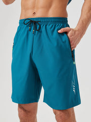 [USA Size] Men'S Beach Quick Dry Running Sports Board Black Shorts Summer Casual Classic Oversize Pants