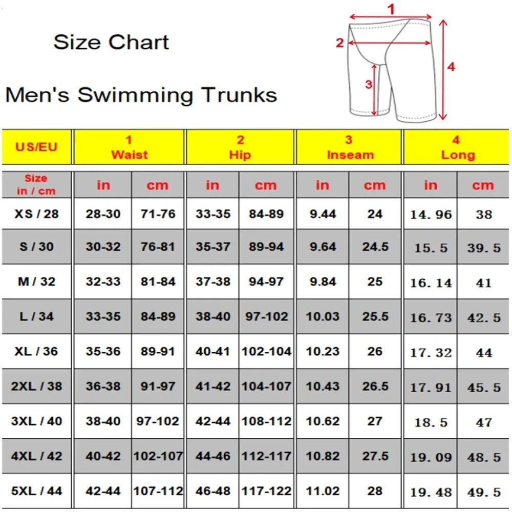Mens Swim Boxer trunks Beach Swimming Pants Boys Jammers Sports Surf Shorts Mens Summer Trunks Swimwear Training Swim Shorts