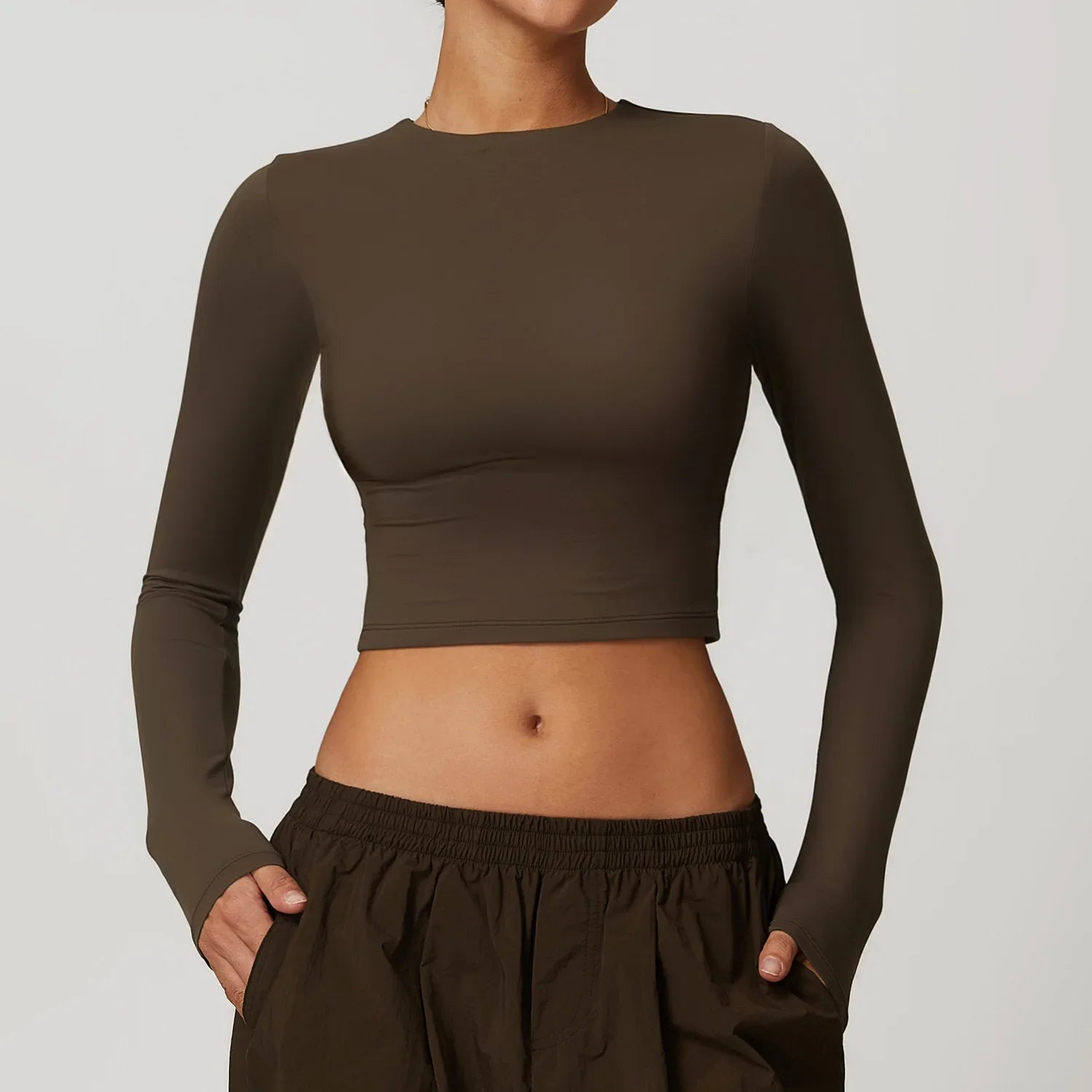 Sports Workout Crop T Shirt Long Sleeve Gym Top Fitness Running Breathable Gym Clothing Sportswear Women Quick Dry Yoga Tops
