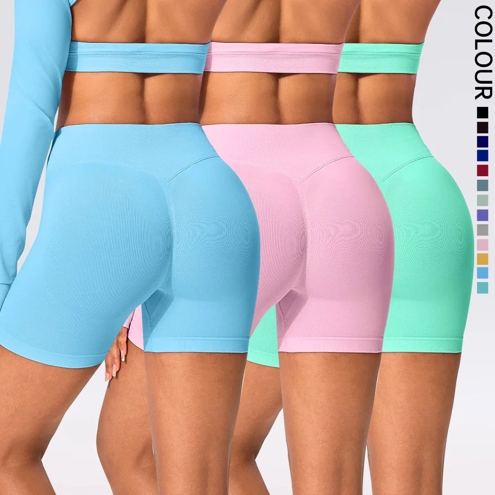 Recoil 5" Anti-Tear Scrunch Tech Booty Gym Yoga Sport Shorts Active Fitness Contour Shorts Workout Shorts for Women