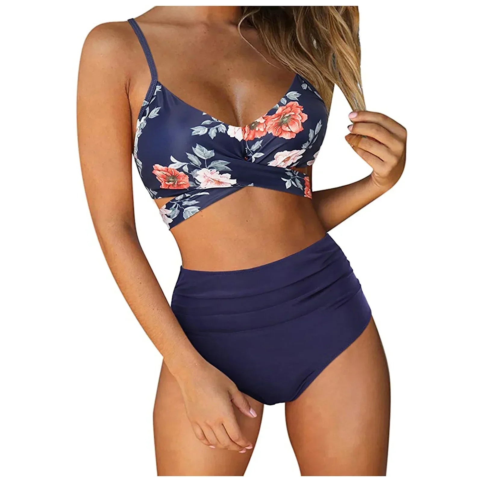 Push Up Bikinis Women's Solid Color Swimwear Female Swimsuit Swimming Bathing Suits Bikini Set Beachwear Bather