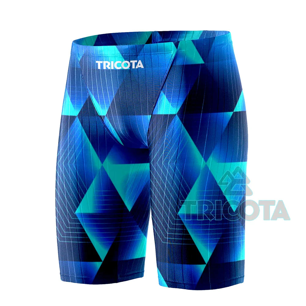 Swim Boxer Summer Men Swimwear Durable Athletic Training Swim Shorts Beach Trunks Breathable Jammer Swimming Trunks Tight Surfing Shorts