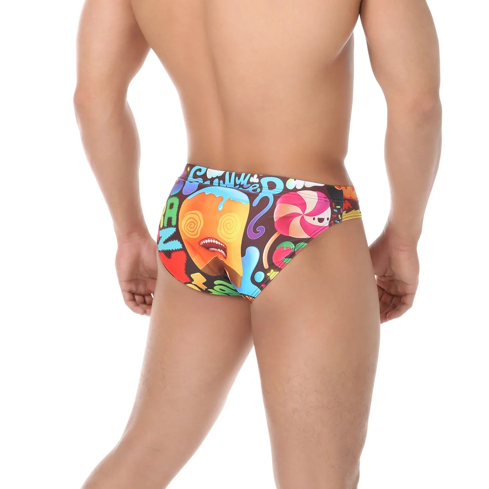 Men's Swimsuit Swim Briefs Swimwear Leopard Elastic Underwear Low Rise Beachwear Pool Party Sunbathing Slips hombre